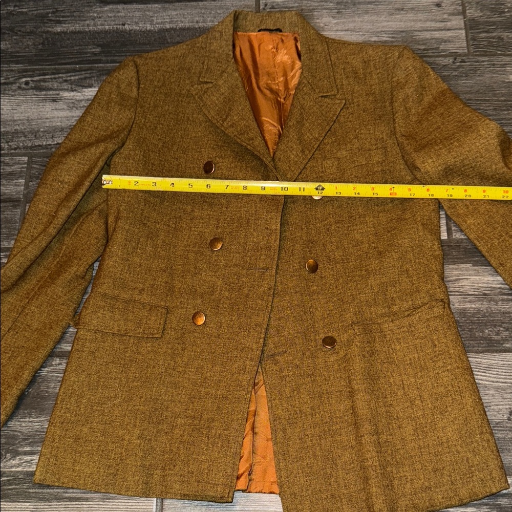 Women’s Double-Breasted Brown Tweed Jacket
